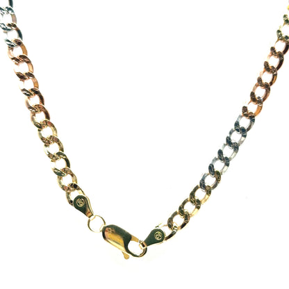 Cadena Gourmet en Oro 14K (Tres Tonos)