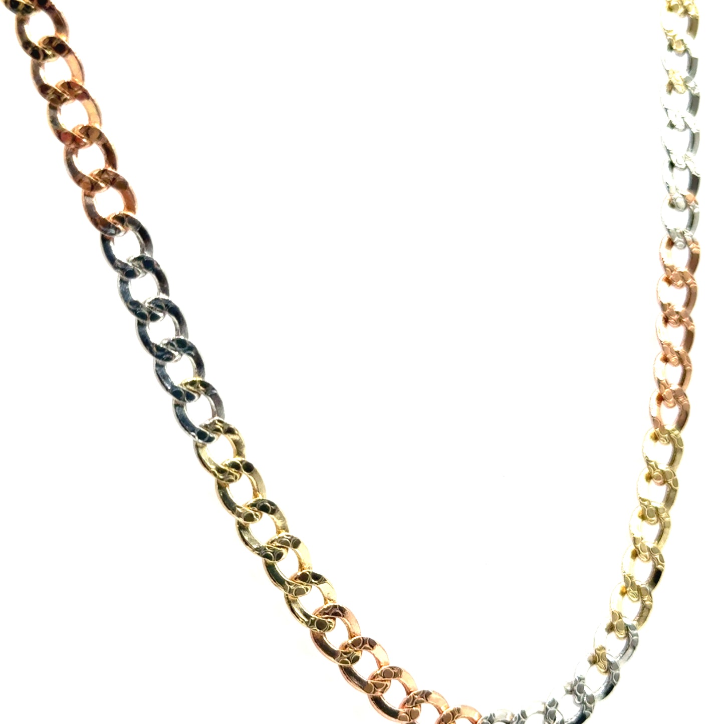 Cadena Gourmet en Oro 14K (Tres Tonos)