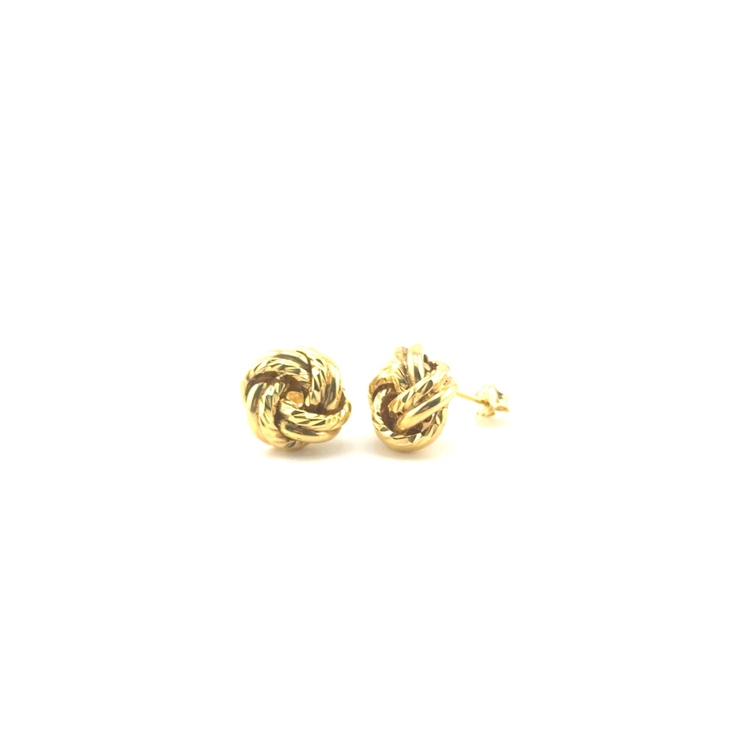 Aretes Nudos (corte diamante) en Oro