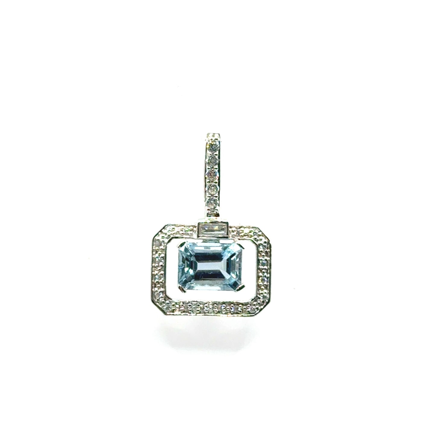 Dije de Aguamarina en Plata 925 (1.7cts)