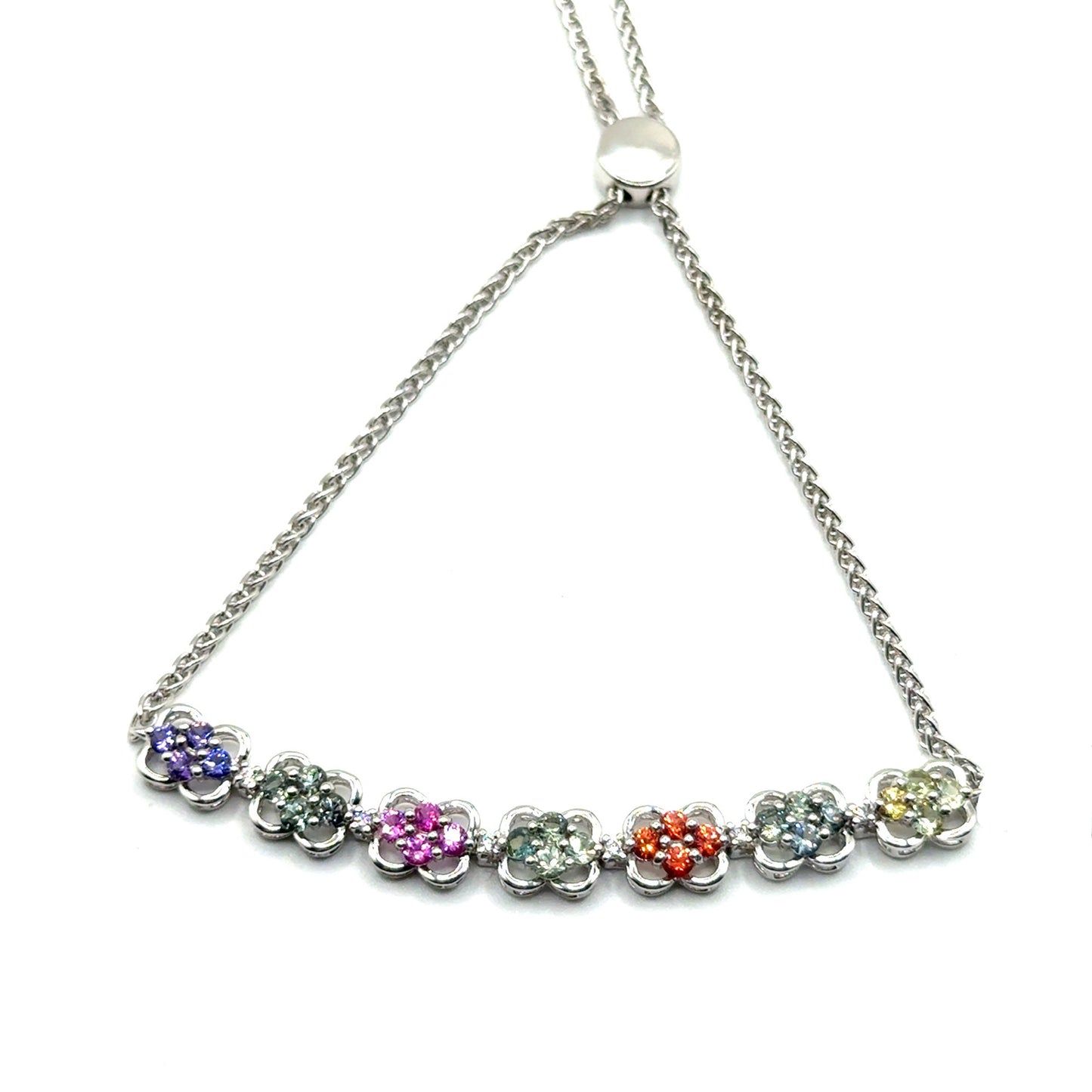 Pulsera Ajustable de Zafiros en Plata 925 (2.3cts)