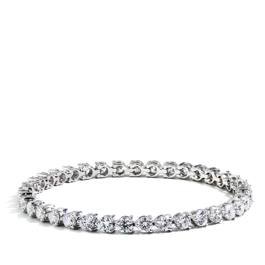 Pulsera Tennis de Diamantes en Oro Blanco 14K (10.00ct)