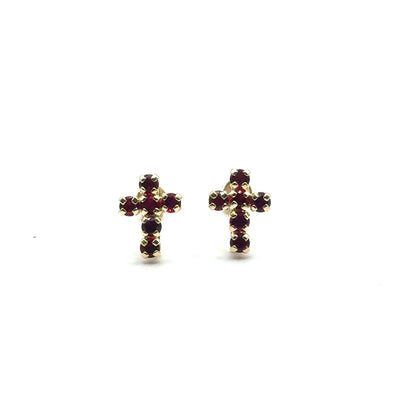 Aretes (cruz) en Oro 14K