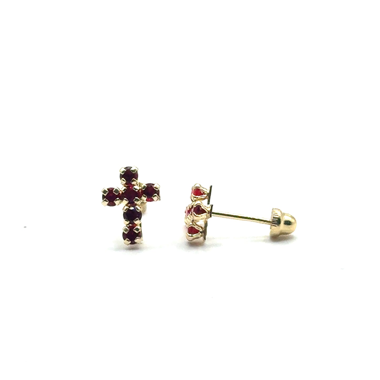 Aretes (cruz) en Oro 14K