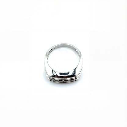 Anillo de Hombre con Diamante Laboratorio en Plata
