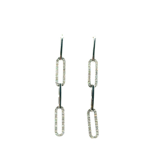 Aretes (clip) de Diamantes en Oro 14K