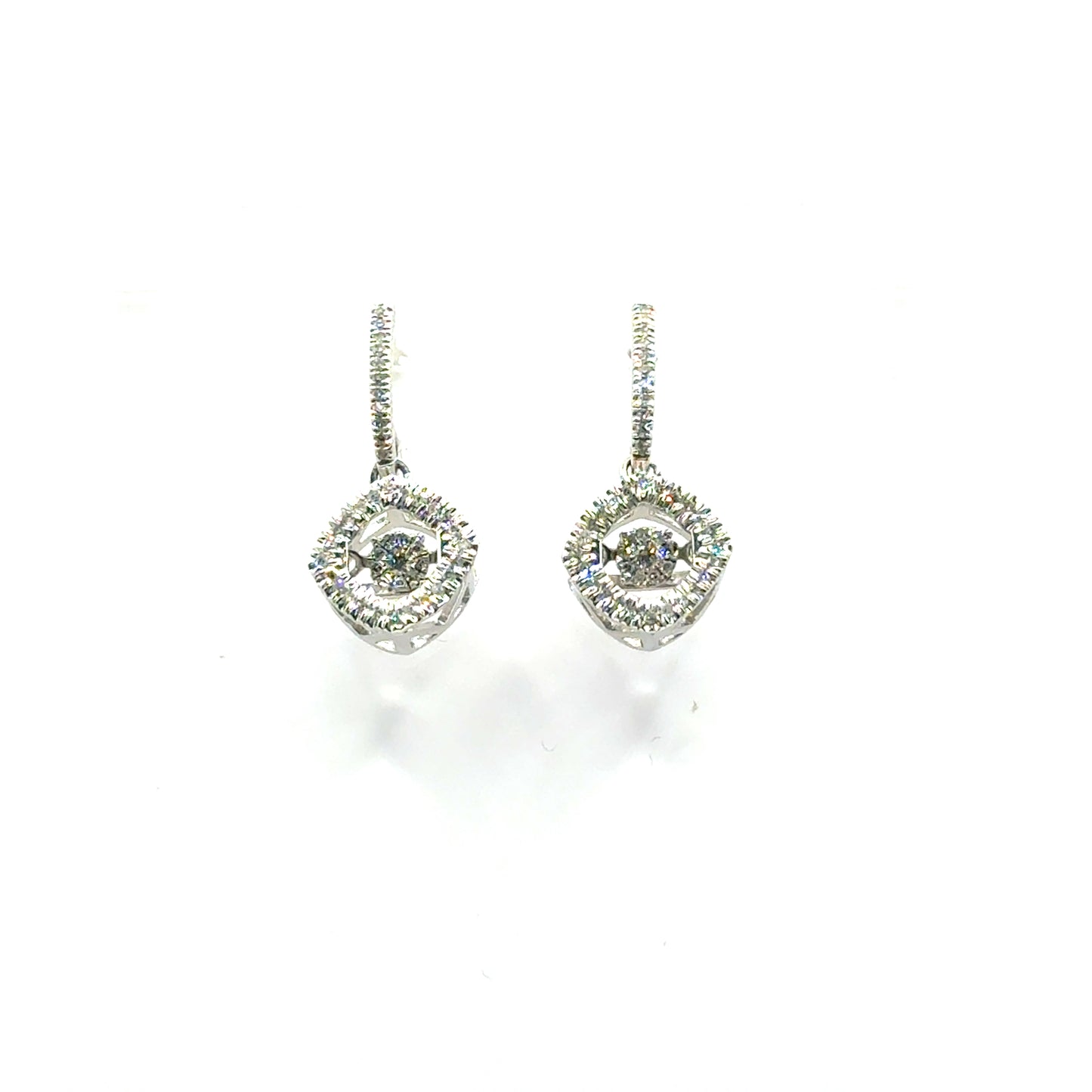 Aretes de Diamantes Bailarin en Oro 14K
