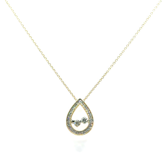 Collar de Diamantes Bailarin en Oro 14K