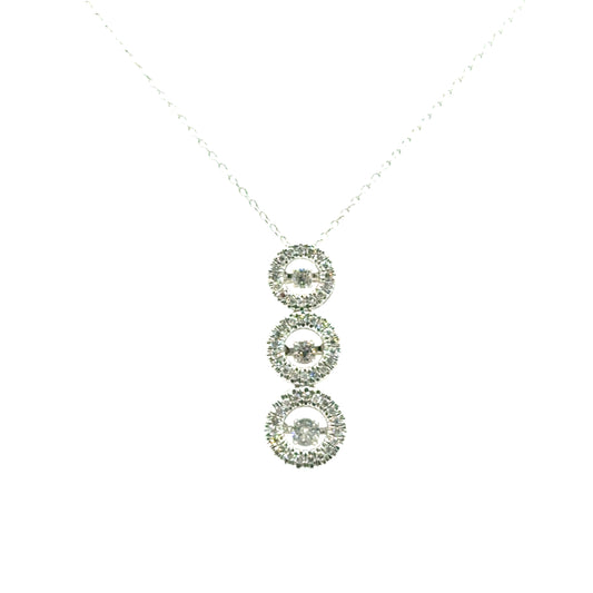 Collar de Diamante Bailarin en Oro 14K