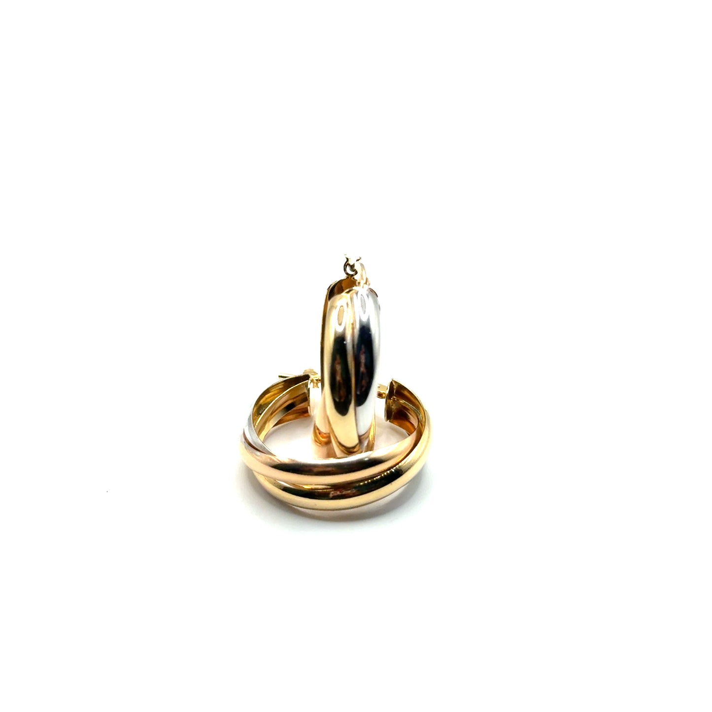 Argollas en Oro 14K (Tres Tonos)