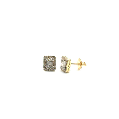 Aretes de Diamantes en Oro 14K