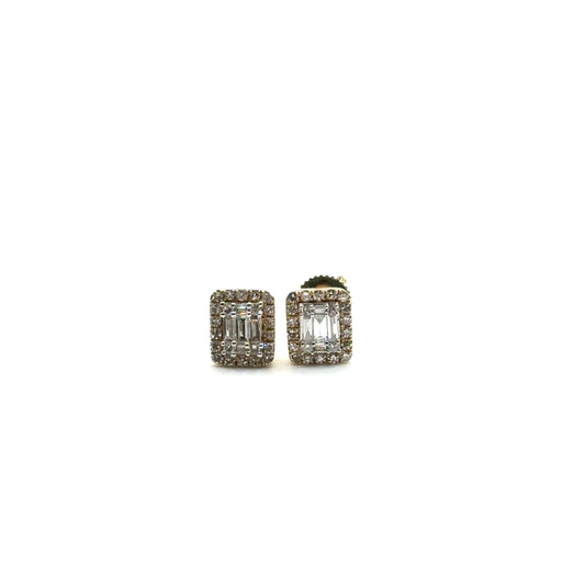 Aretes de Diamantes en Oro 14K