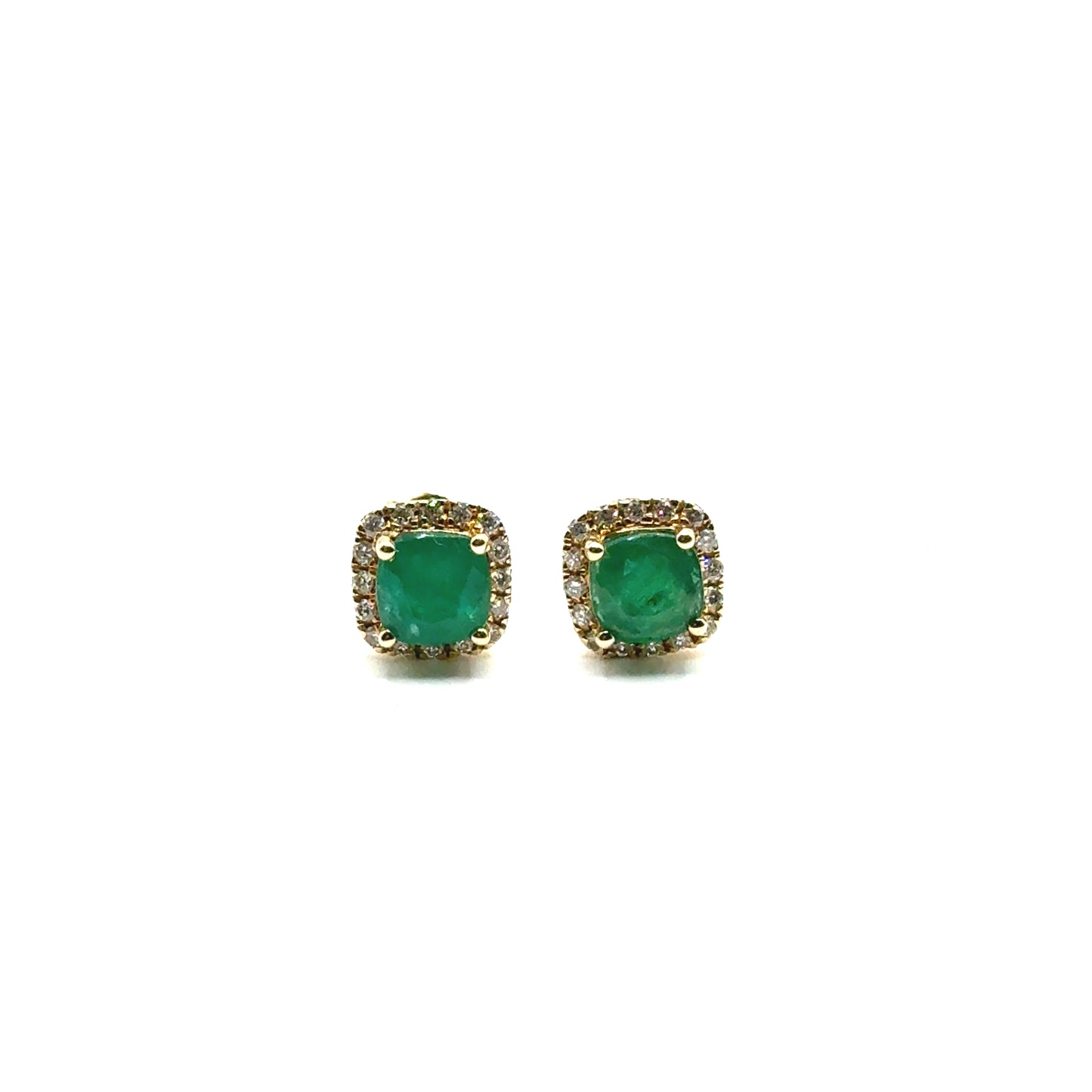 Aretes de Esmeralda en Oro 14K
