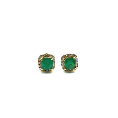 Aretes de Esmeralda en Oro 14K