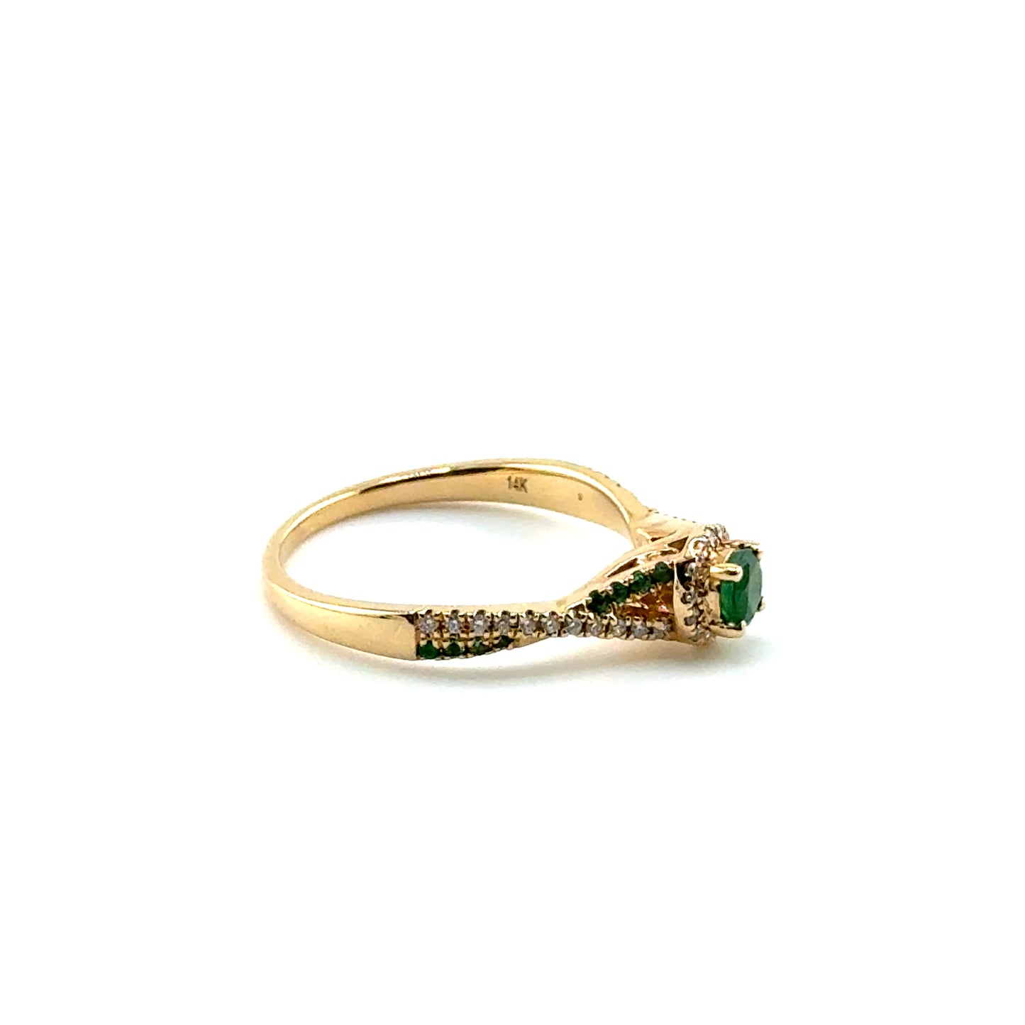 Anillo de Esmeralda en Oro 14K