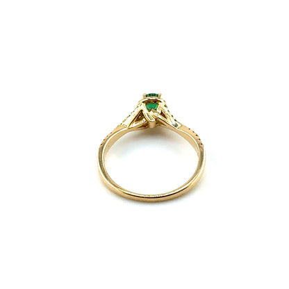 Anillo de Esmeralda en Oro 14K