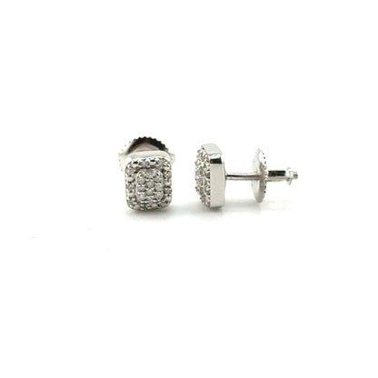 Aretes de Diamantes en Plata