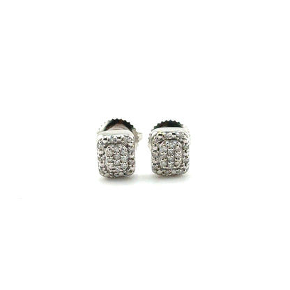 Aretes de Diamantes en Plata