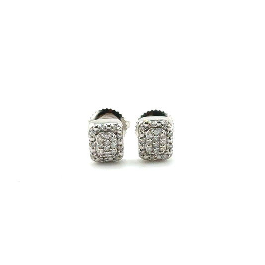 Aretes de Diamantes en Plata