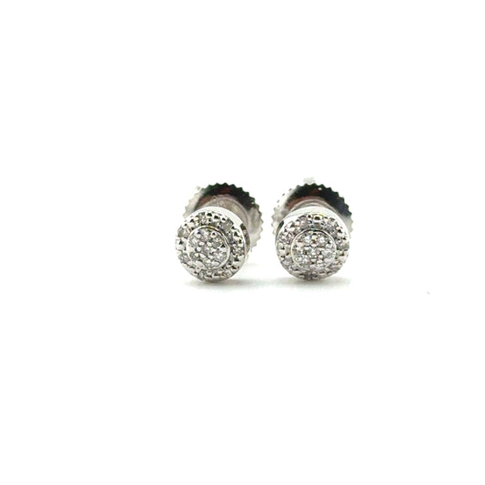 Aretes de Diamantes en Plata