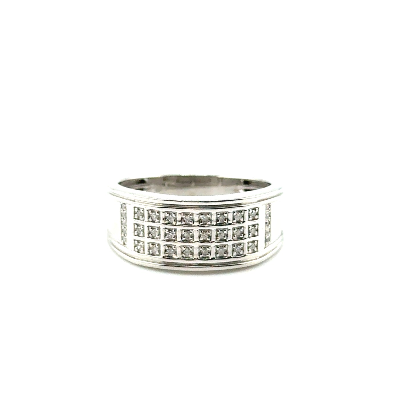 Anillo (de hombre) en Plata con Diamantes