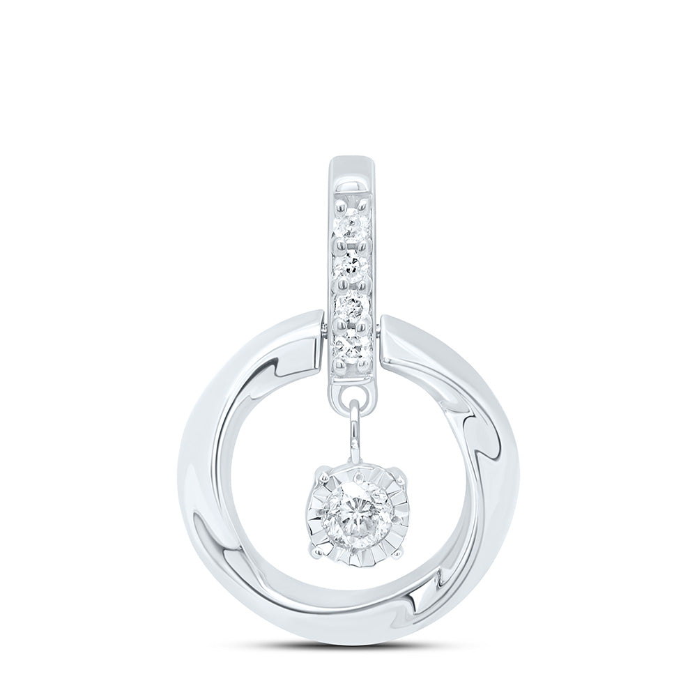 Silver Pendant with Diamonds