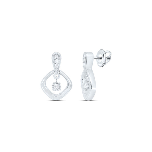 Aretes en Plata con Diamantes