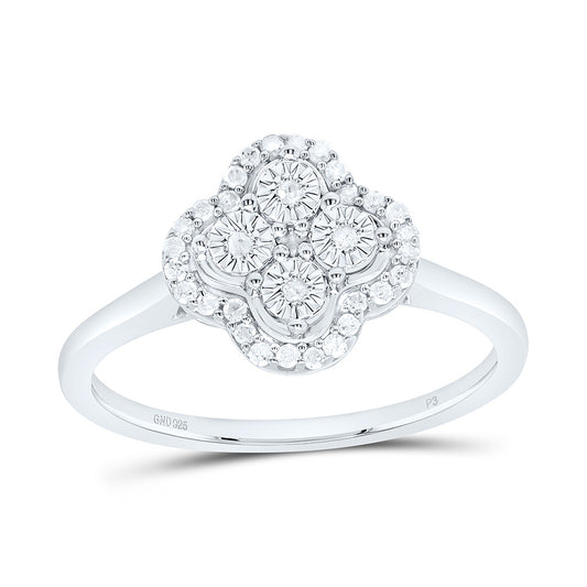 Tribol Ring in Silver with Diamonds