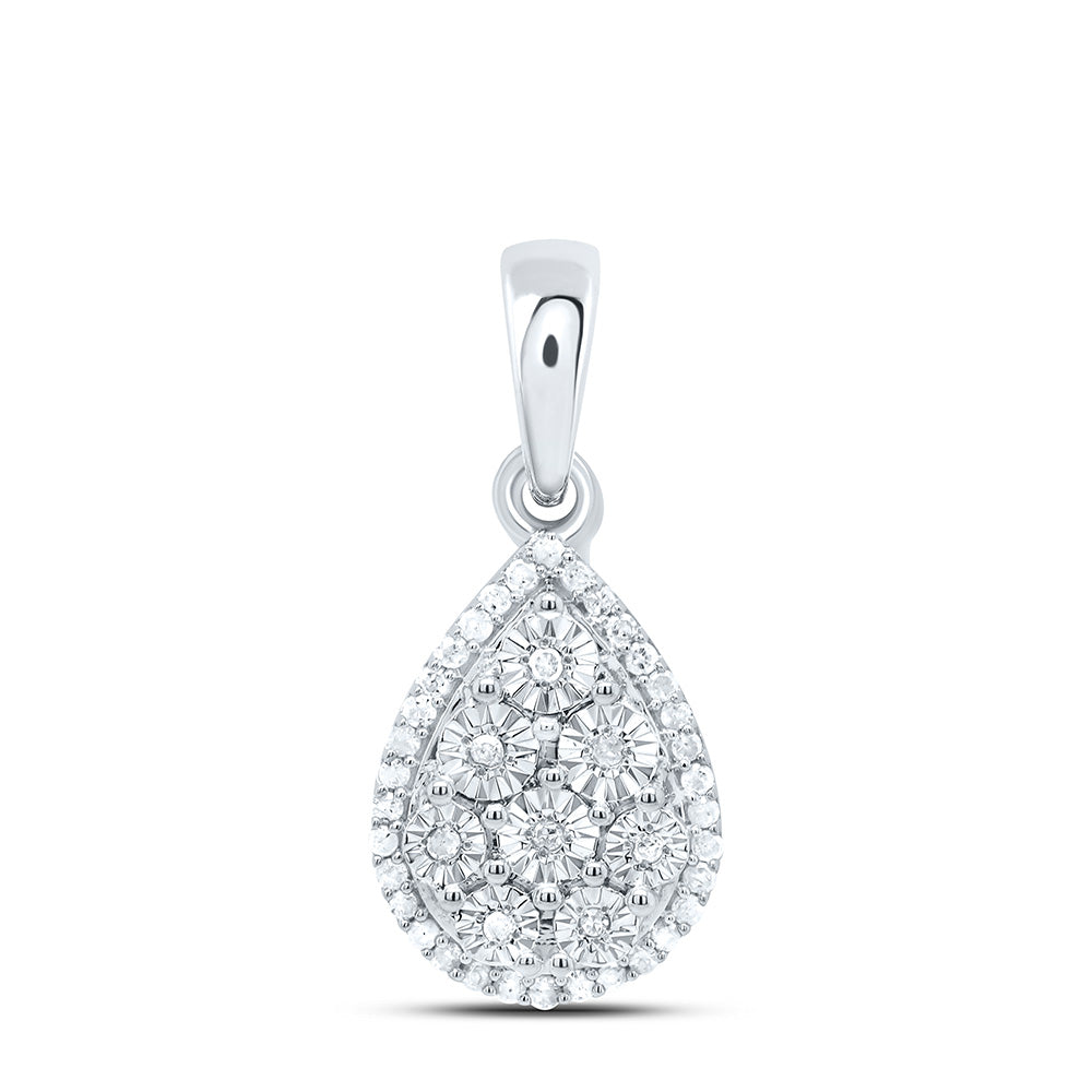 Silver Pendant with Diamonds