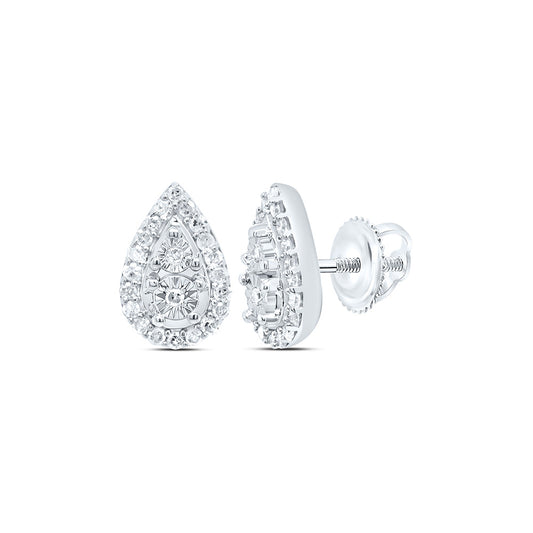 Silver Earrings with Diamonds