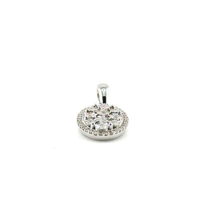 Silver Pendant with Diamonds