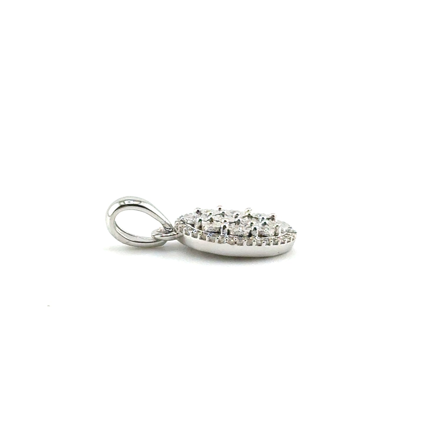 Silver Pendant with Diamonds