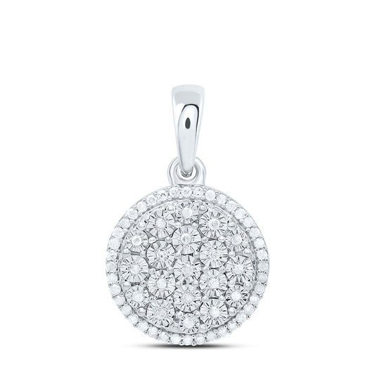 Silver Pendant with Diamonds