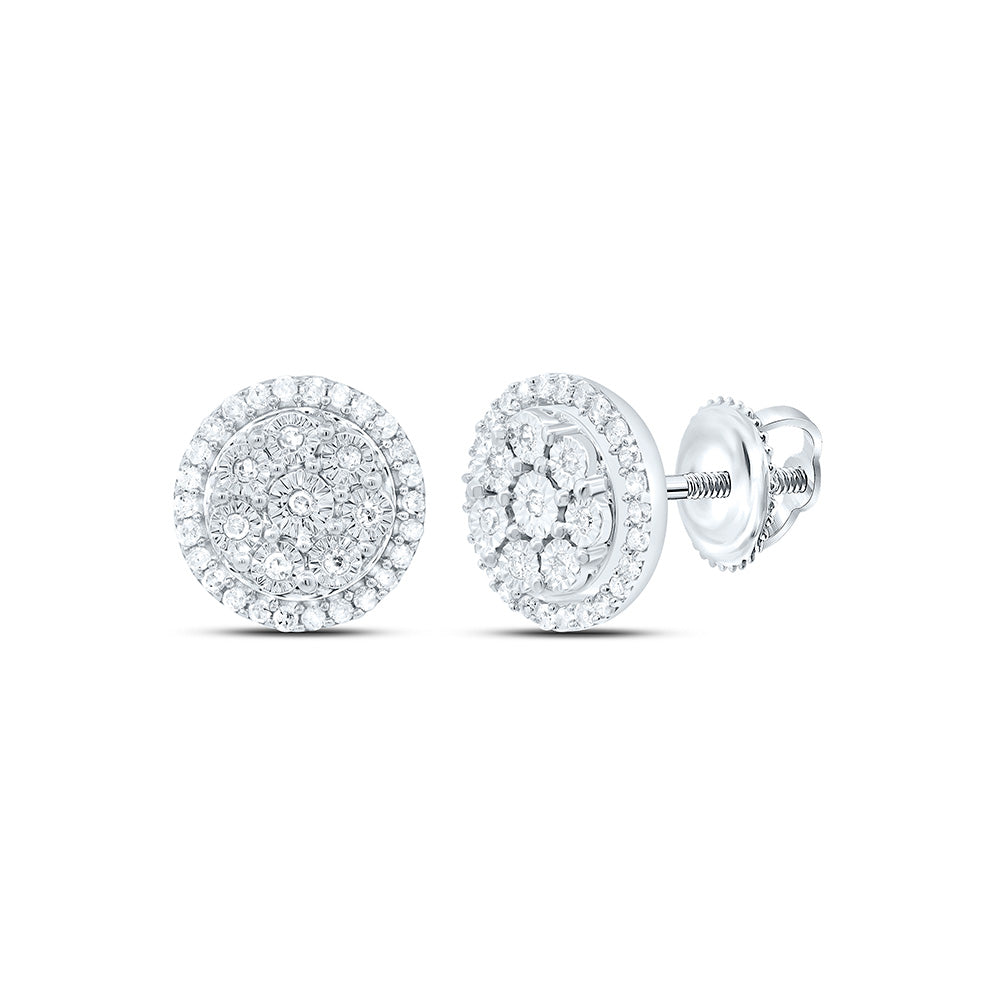 Silver Earrings with Diamonds