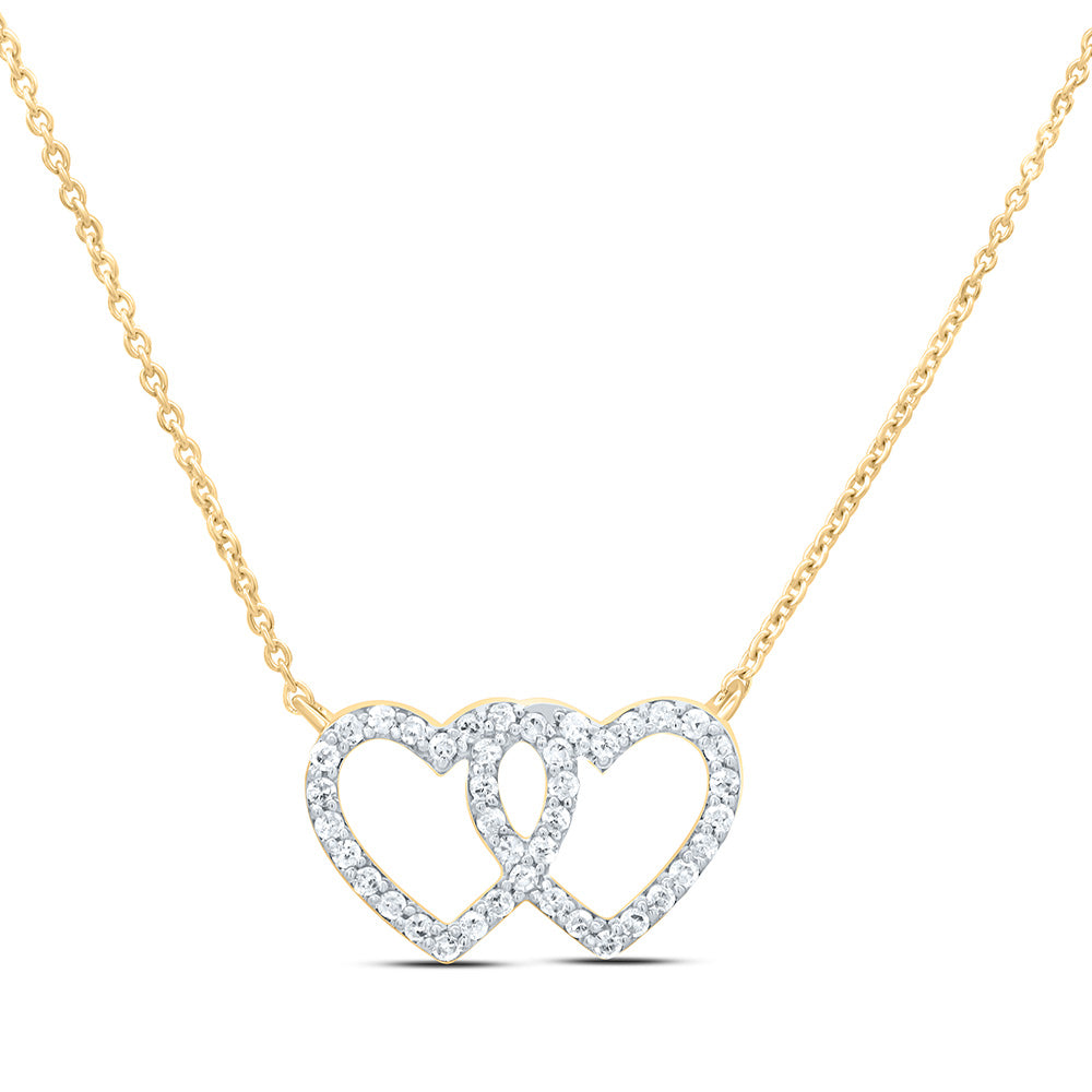 Intertwined Heart Pendant in Gold