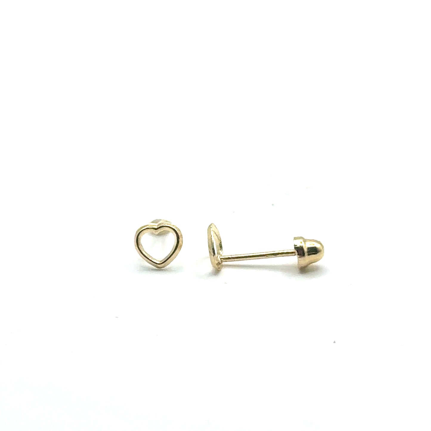 Aretes (corazon) en Oro 14K