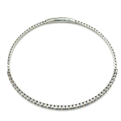 Caña Flexible con Diamantes Laboratorio (azul) en Oro 14K