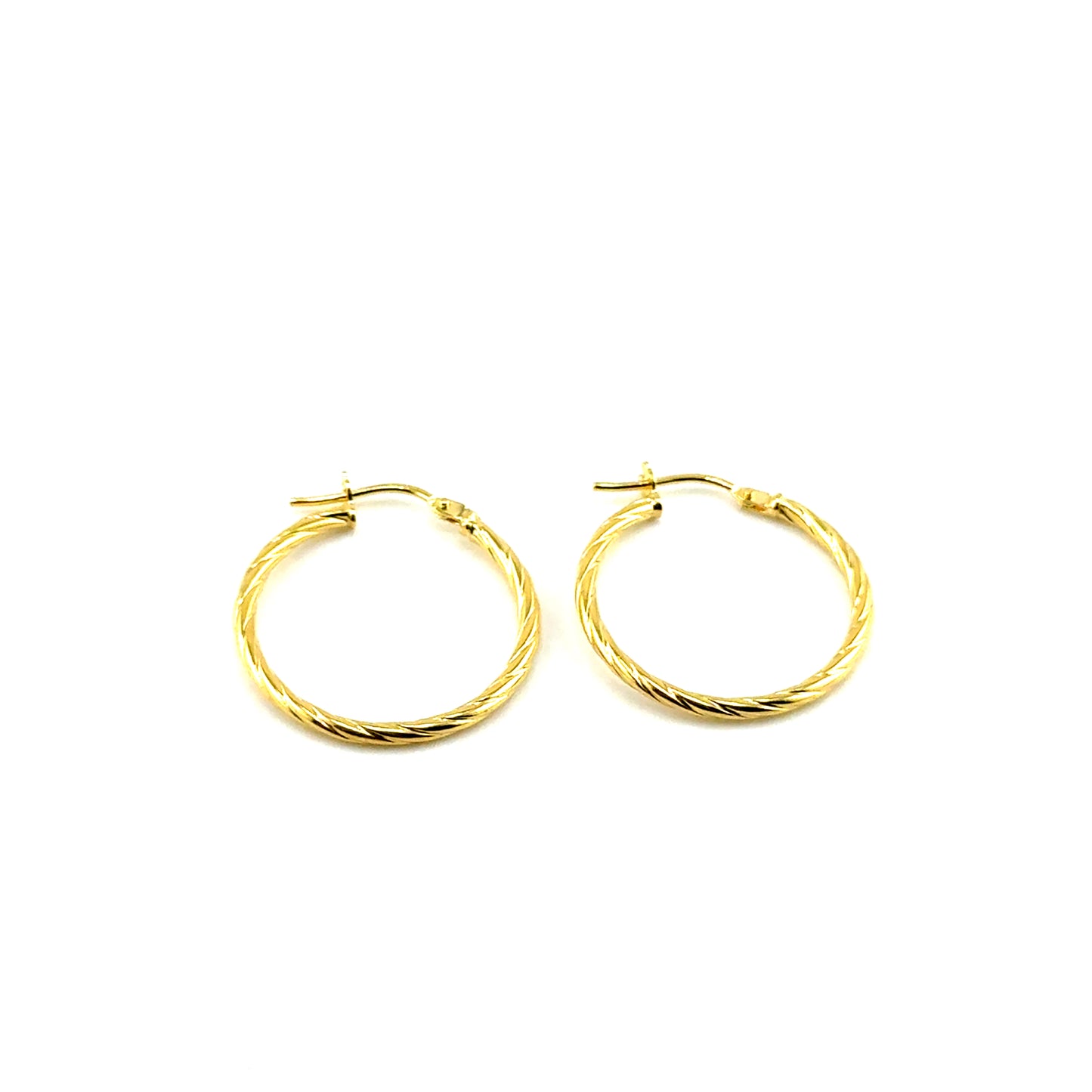 Argollas Retorcido en Oro 10K