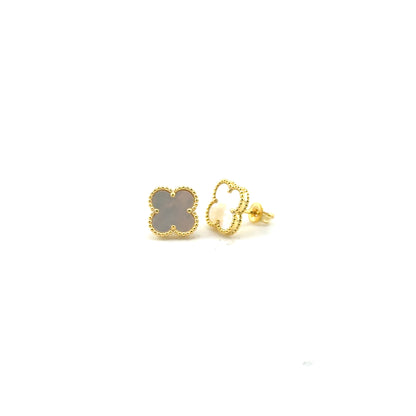 Aretes Trébol (madre de perla) en Plata