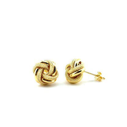 Aretes Nudos (12mm) en Oro 10K