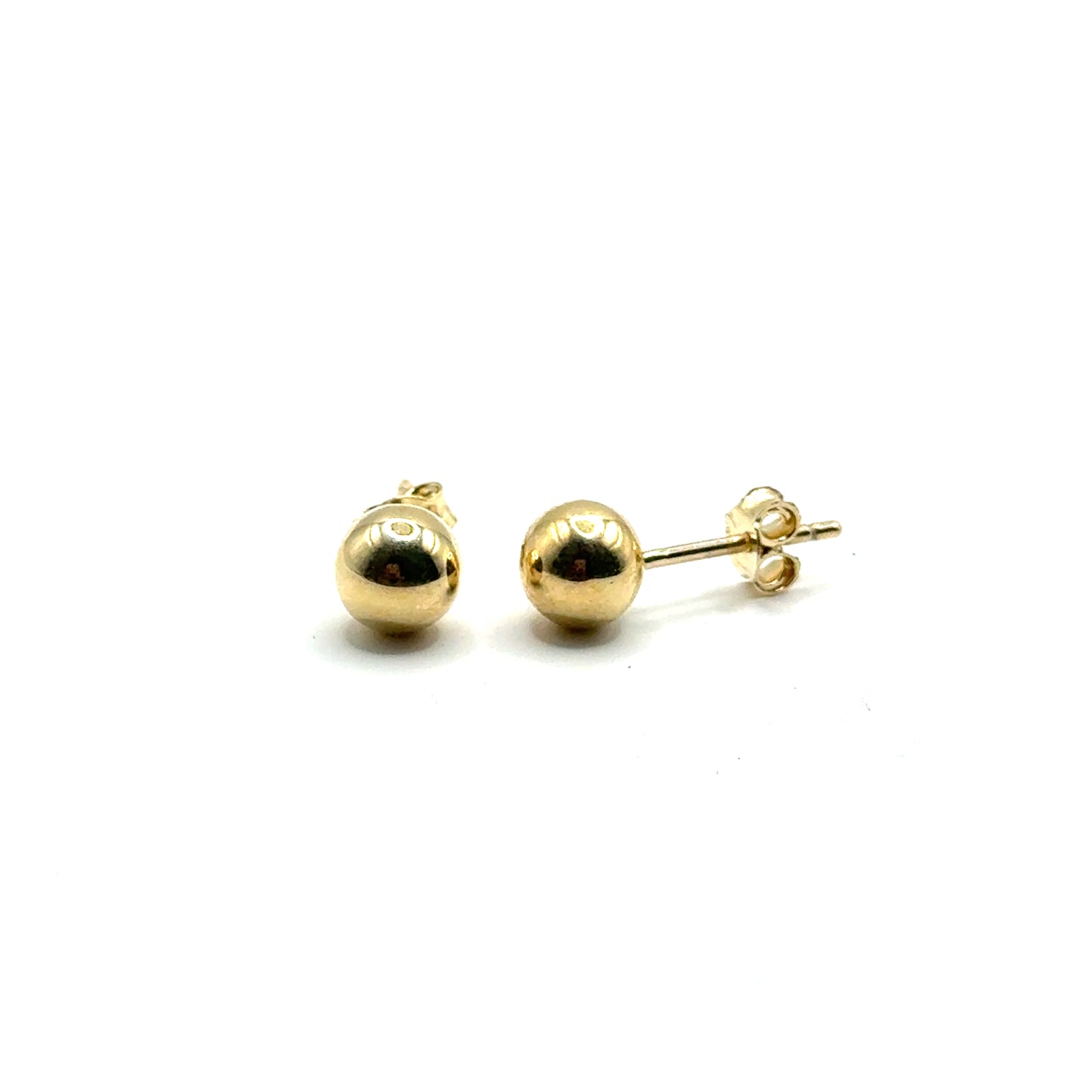 Aretes Bolitas 4mm (liso) en Oro