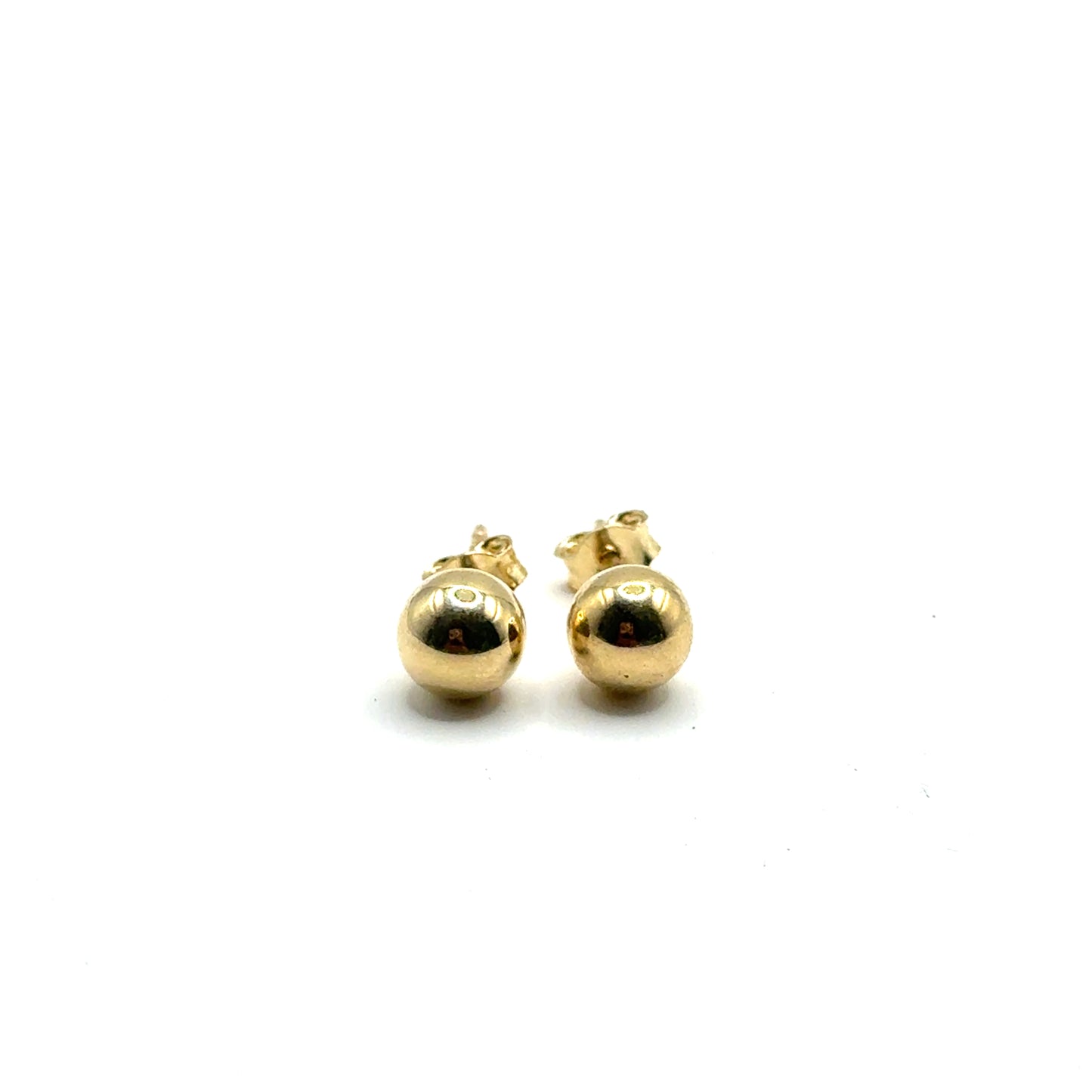 Aretes Bolitas 4mm (liso) en Oro
