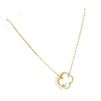 Collar Trebol (madre de perla) en Oro 10K