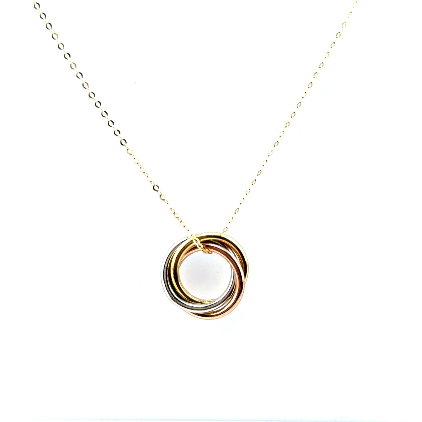 Collar (circulos) en Oro Tres Tonos