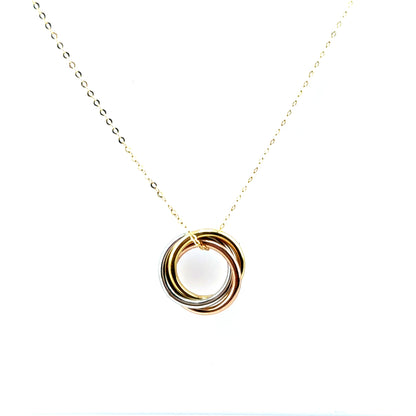 Collar (circulos) en Oro Tres Tonos