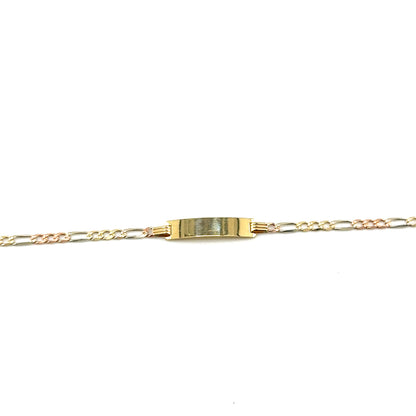 Pulsera ID (cartier) en Oro 10K (tres tonos)