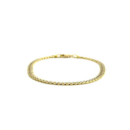 Pulsera (gourmet) en Oro (dos tonos) 10K