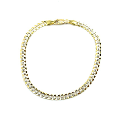 Pulsera (gourmet) en Oro (dos tonos) 10K