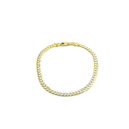 Pulsera (gourmet) en Oro (dos tonos) 10K