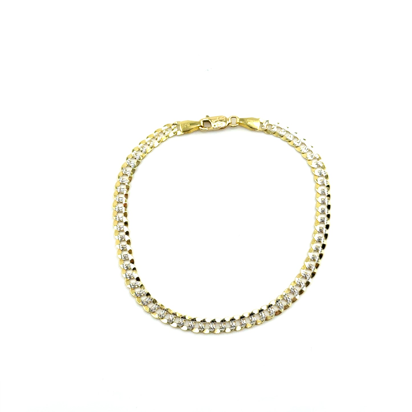 Pulsera (gourmet) en Oro (dos tonos) 10K